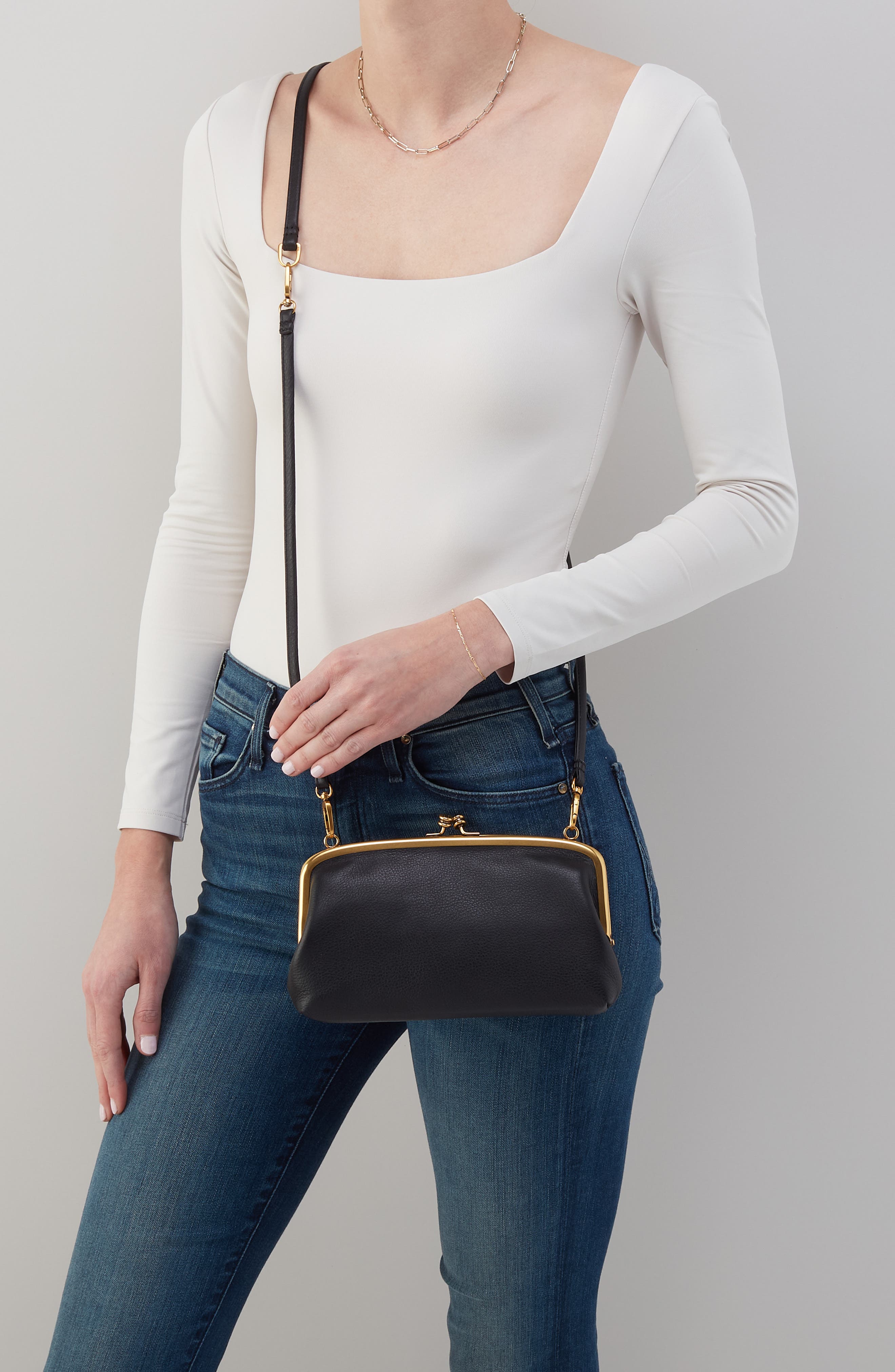 HOBO Cora Leather Frame Crossbody Bag, Alternate, color, 