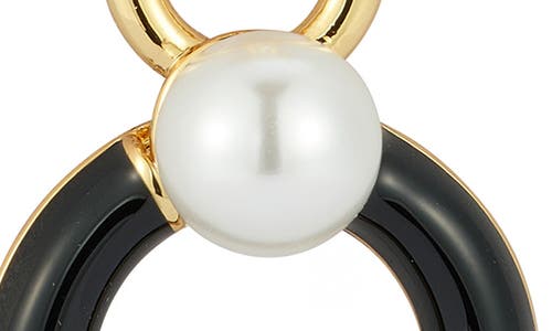 Chloe & Madison Chloe And Madison Faux Pearl Pendant Necklace In Gold
