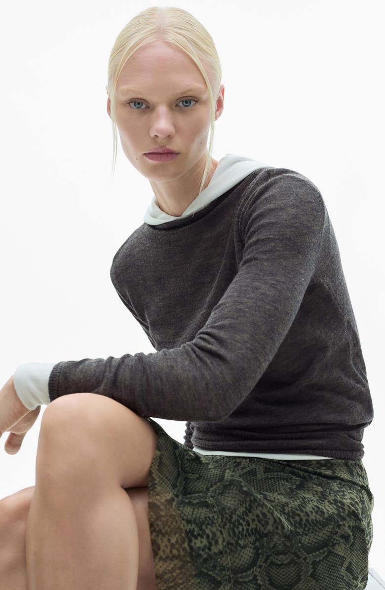 MANGO Perkins Funnel Neck Sweater, Alternate, color,