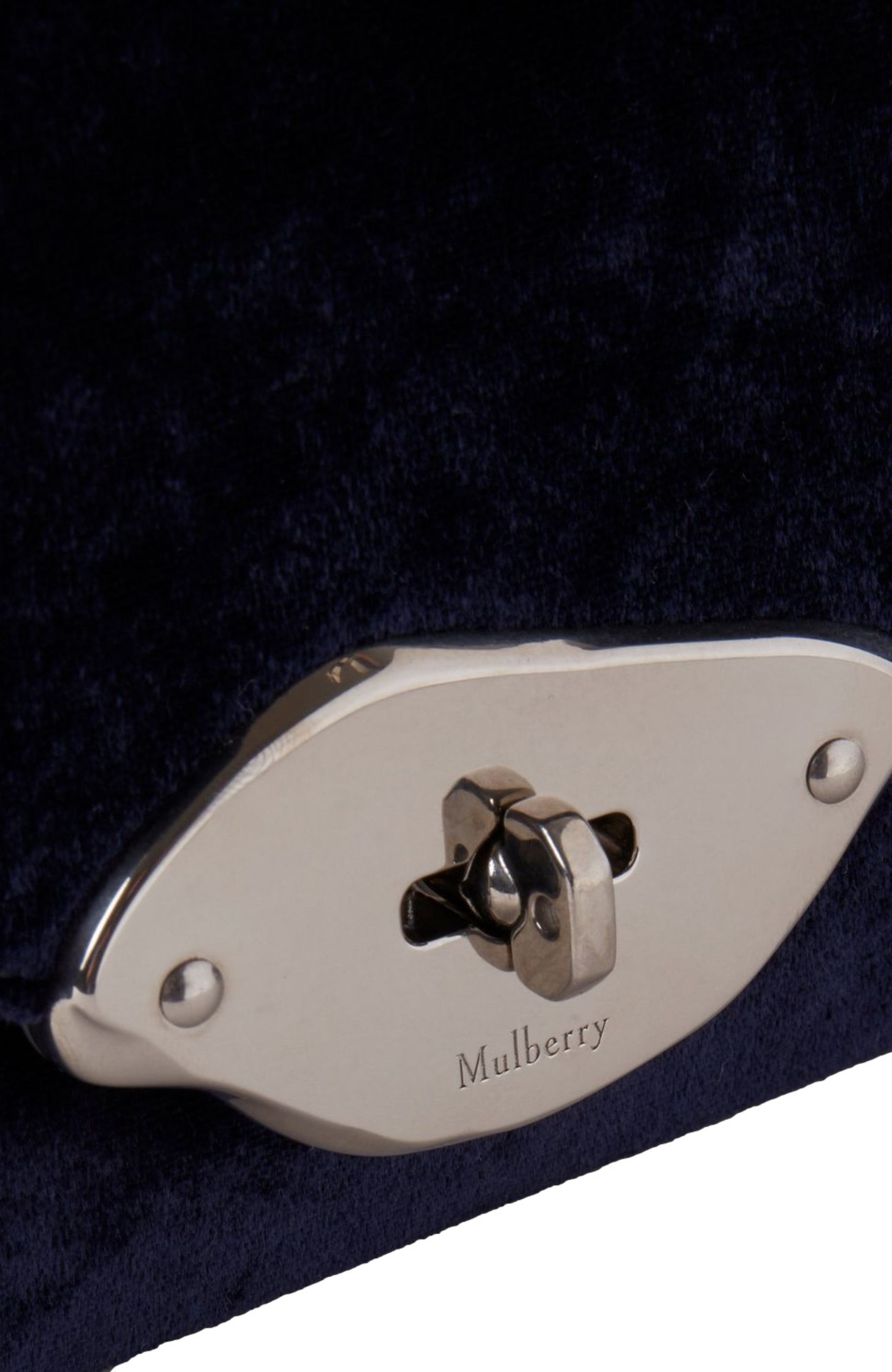 Mulberry Small Lana Velvet Top Handle, Alternate, color, 
