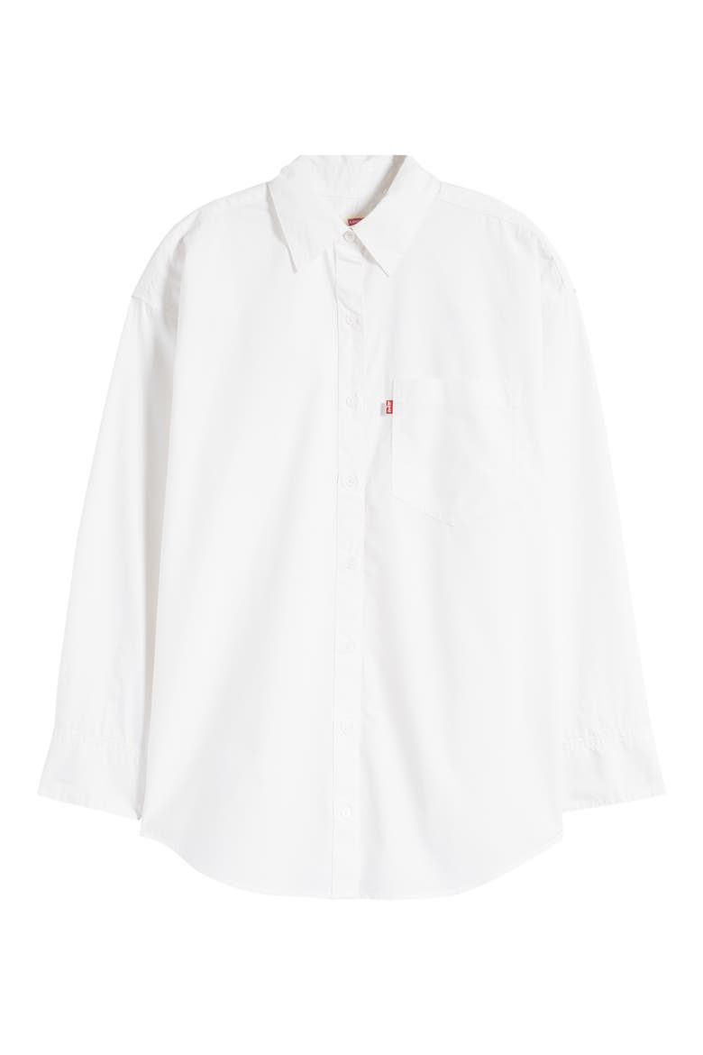 Lola Oversize Cotton Poplin Button-Up Shirt, Alternate, color, BRIGHT WHITE