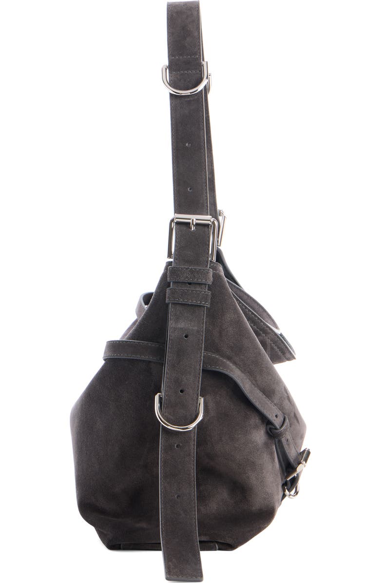 Givenchy Large Voyou Suede Shoulder Bag, Alternate, color, 001-Black