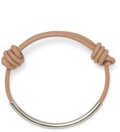 Lady Grey Leather Bond Bracelet