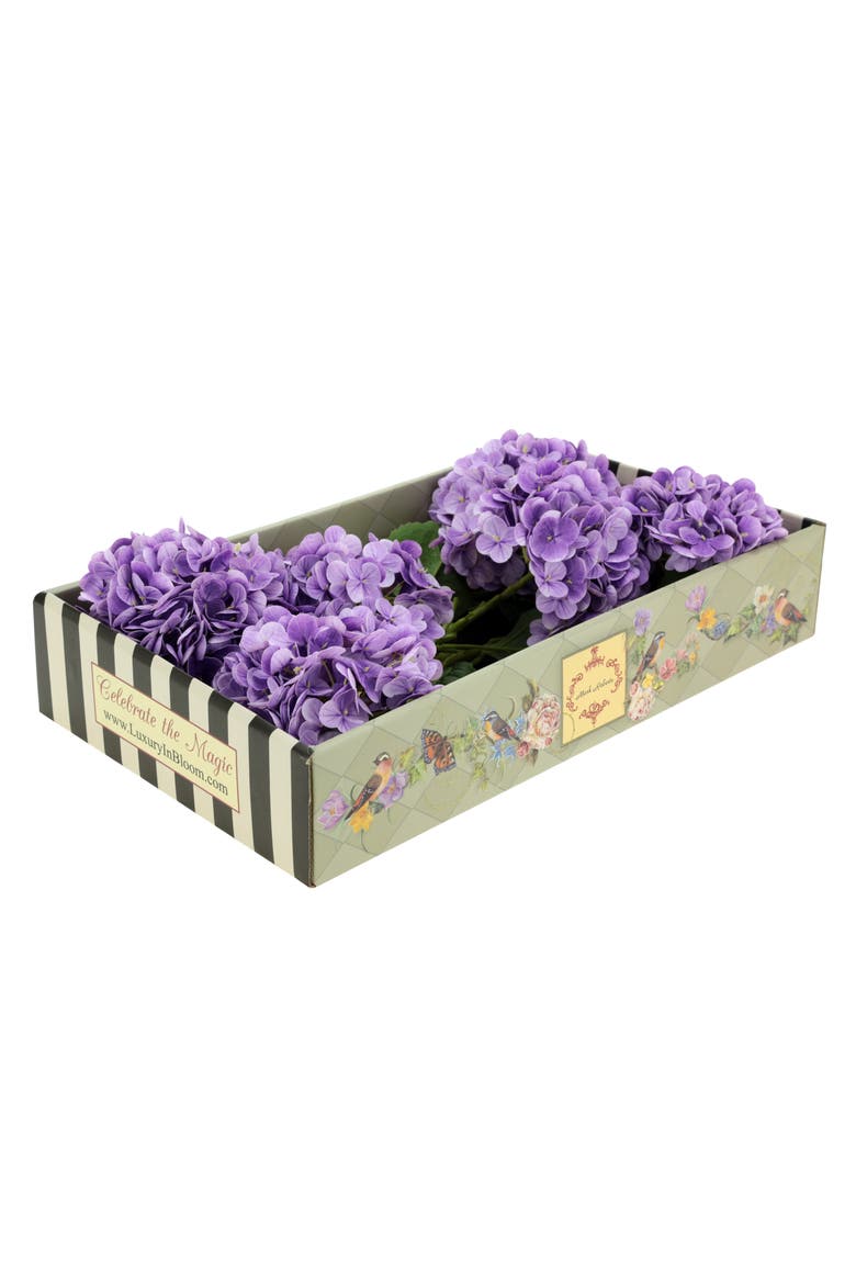 Vibrant Hydrangea Natural Touch, Box of 6, Main, color, Medium Purple