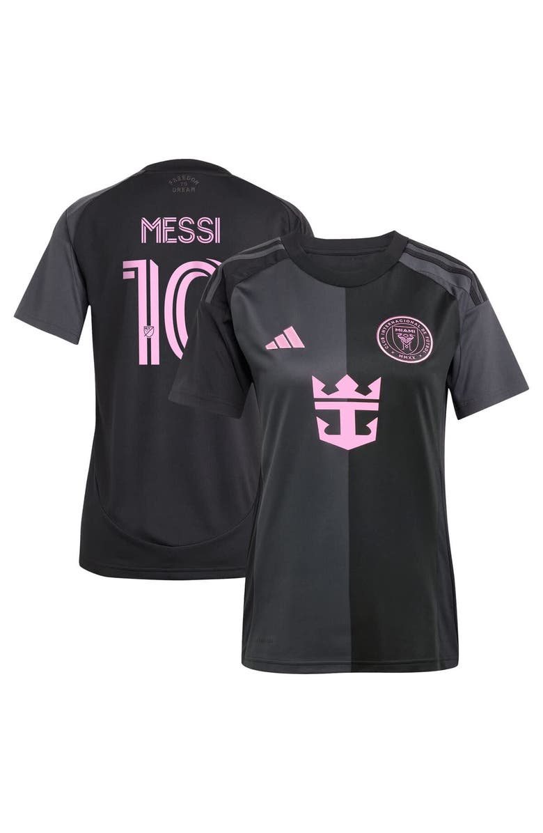 adidas Women's adidas Lionel Messi Black Inter Miami CF 2025 The Fortitude Kit Replica Player Jersey, Main, color, Black