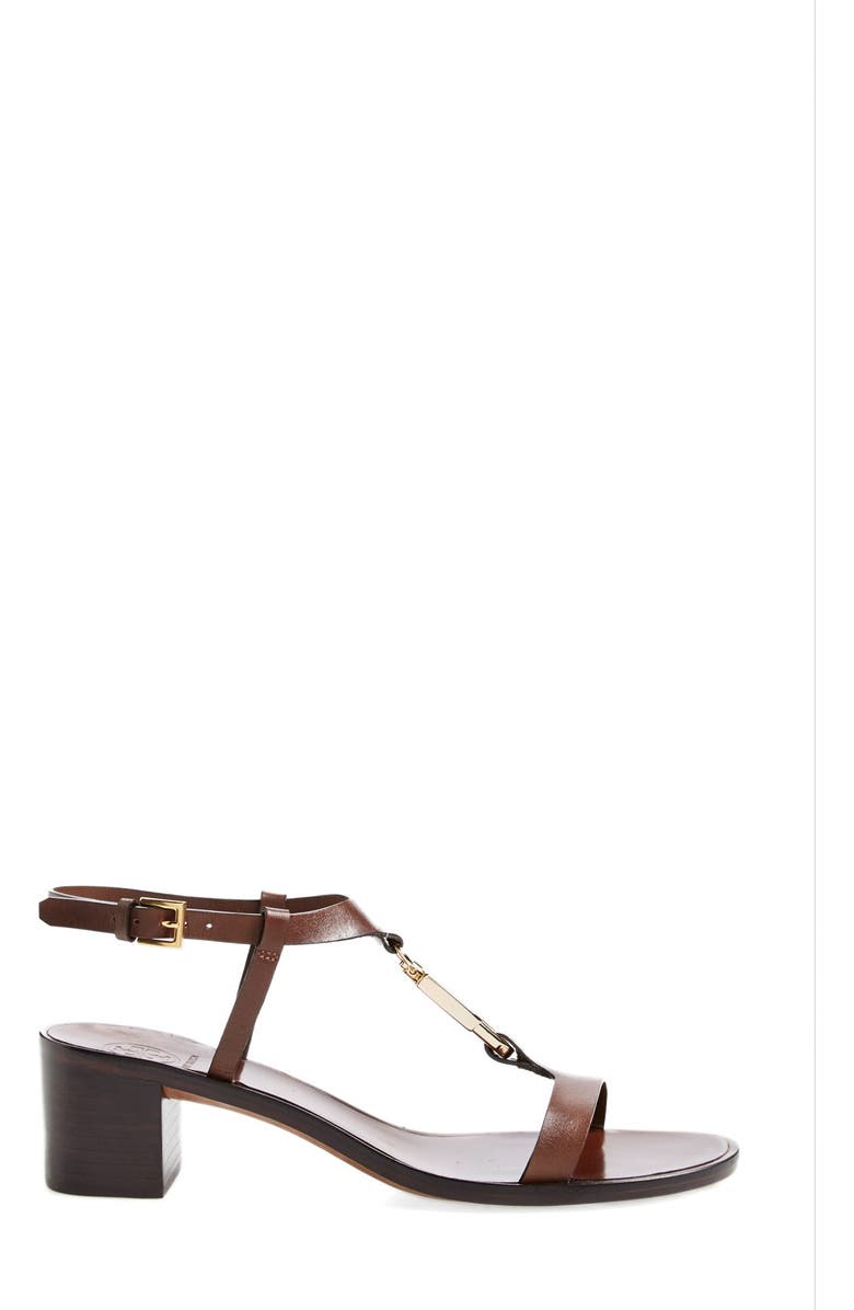 Tory Burch 'Padlock' Leather Sandal, Alternate, color,