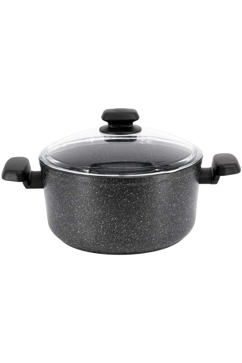 Ornella Non Stick 11 Inch 8 Liter Casserole with Lid, Main, color, Black