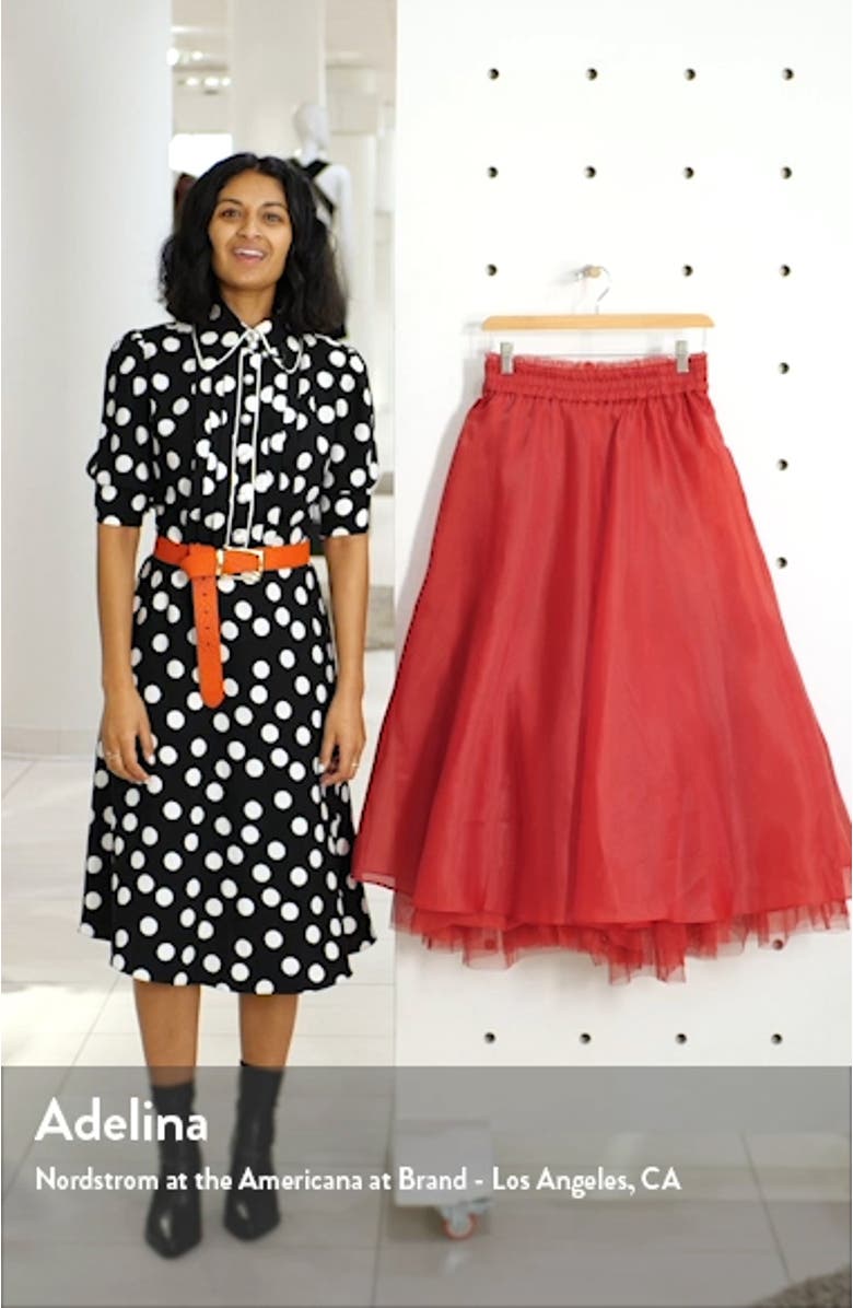 x Atlantic-Pacific Full Organza Midi Skirt, sales video thumbnail