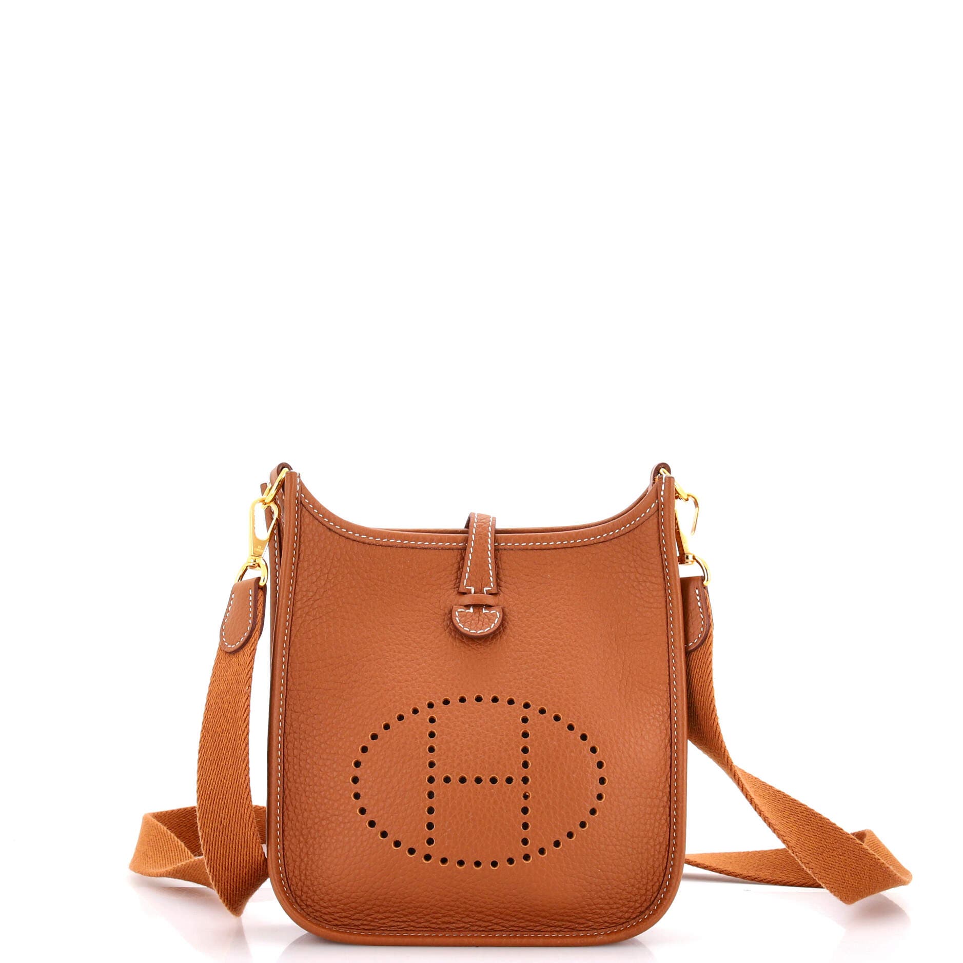 Pre-Owned Hermes Evelyne Bag Gen III Clemence TPM, Main, color, Gold