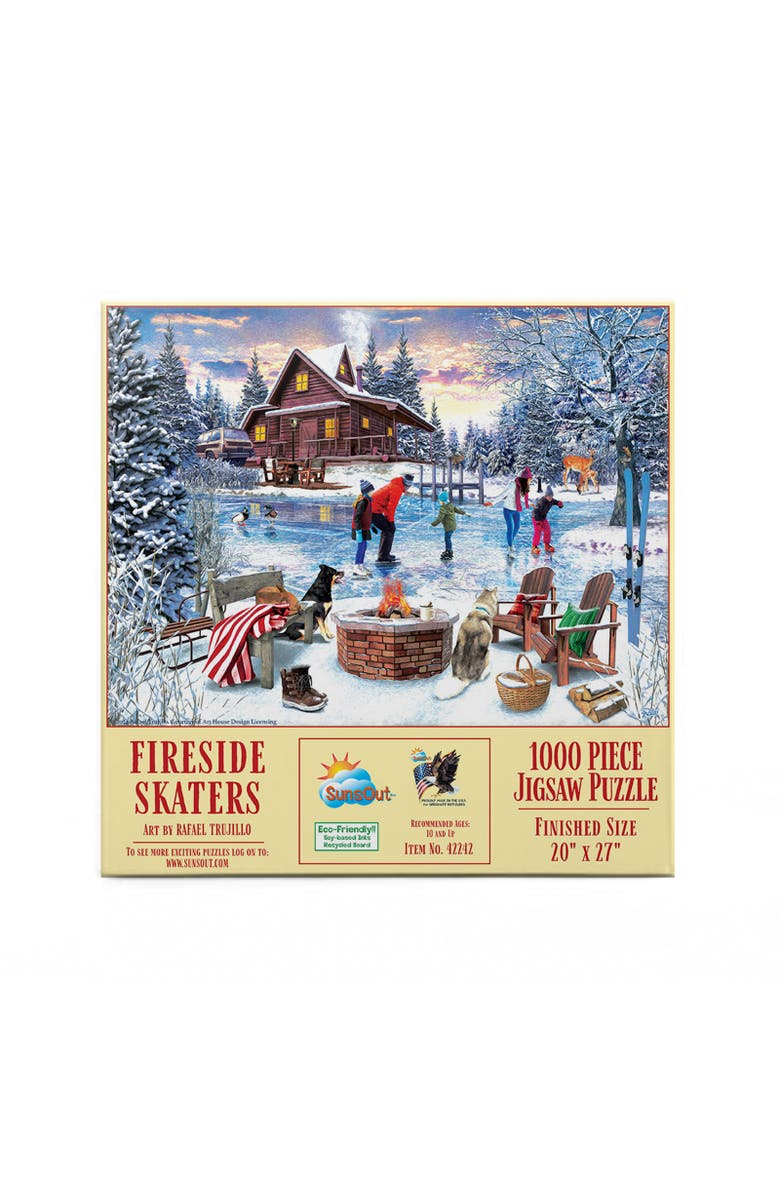 Sunsout Fireside Skaters 1000 piece Jigsaw Puzzle for Adults, Alternate, color, Multicolor