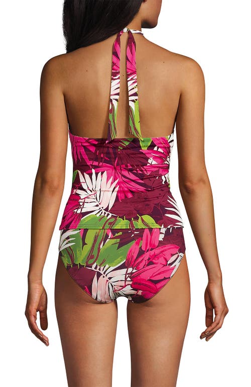 Lands' End Twist Halter Tankini Top In Multi