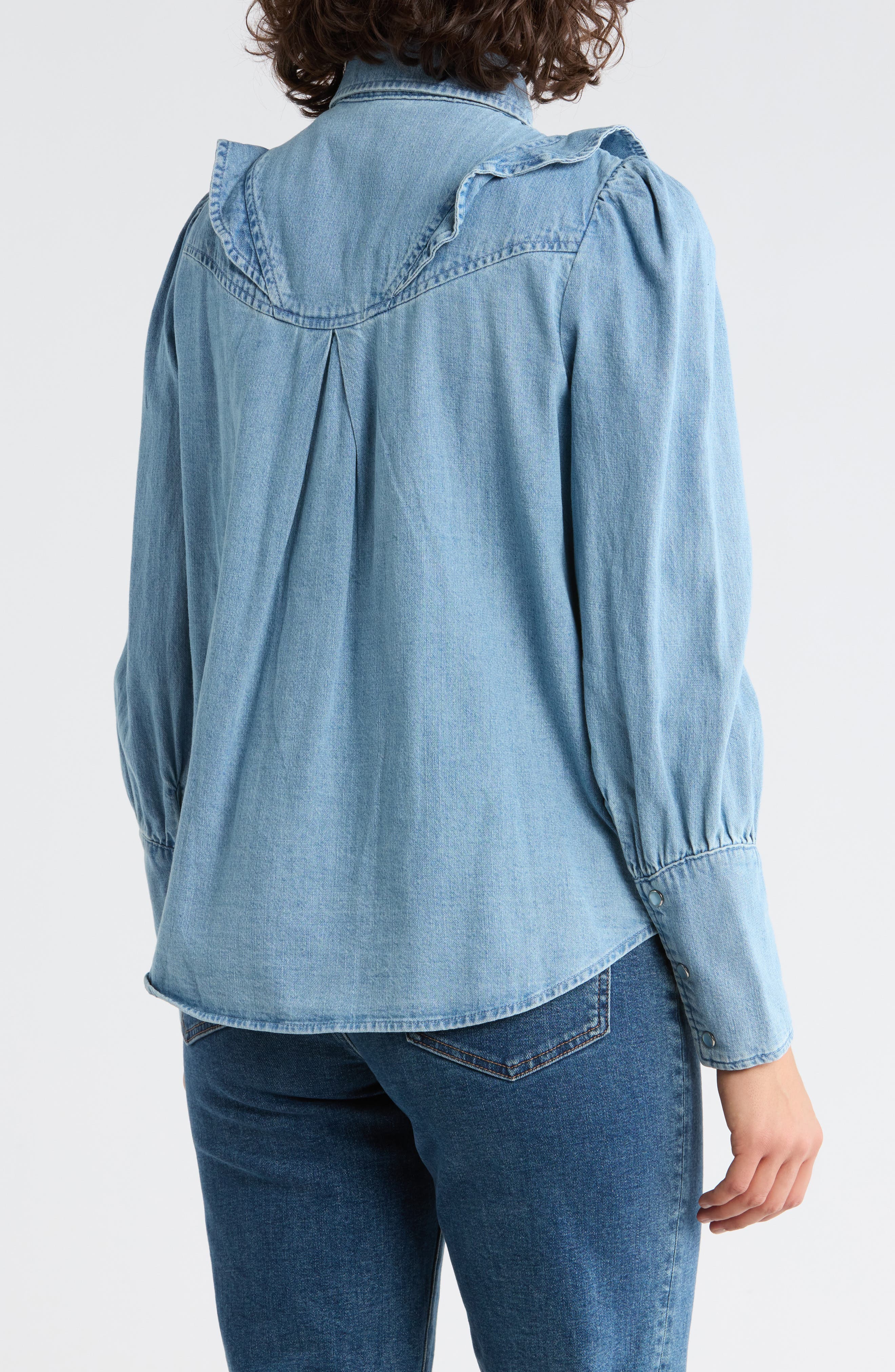 Ruffle Chambray Shirt - image 2