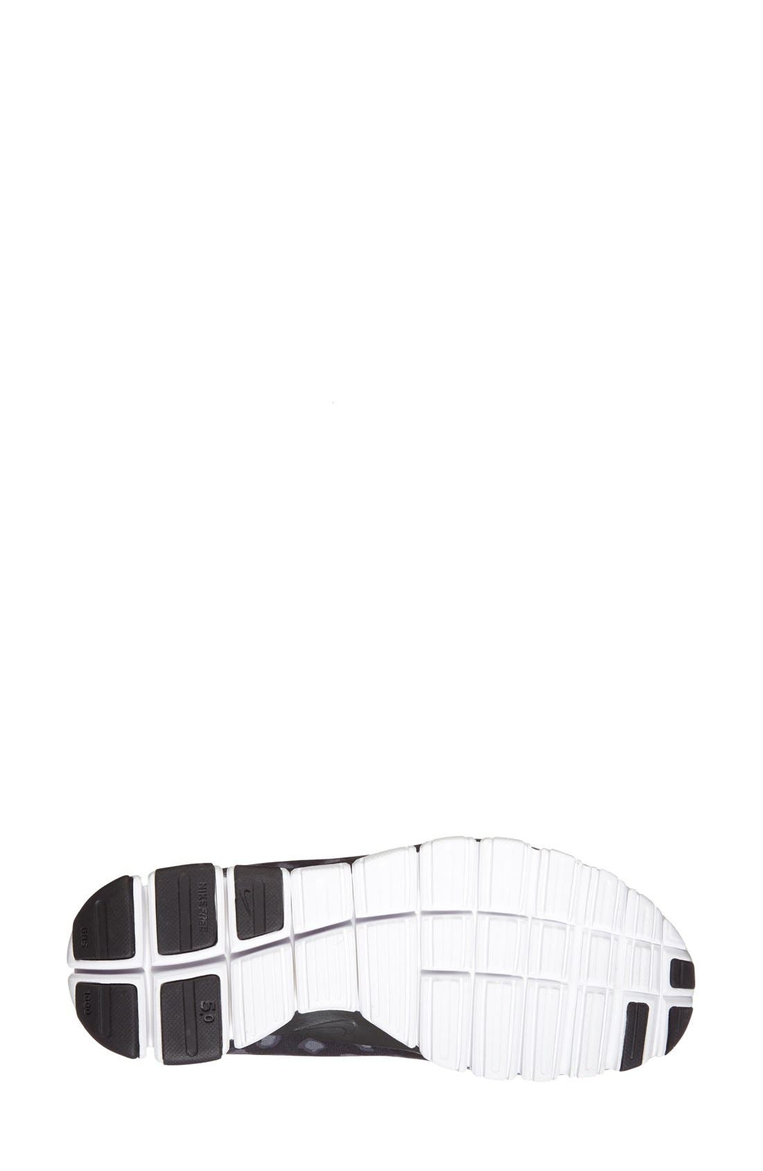 'Free 5.0 V4' Running Shoe, Alternate, color, BLACK/ GREY/ WHITE