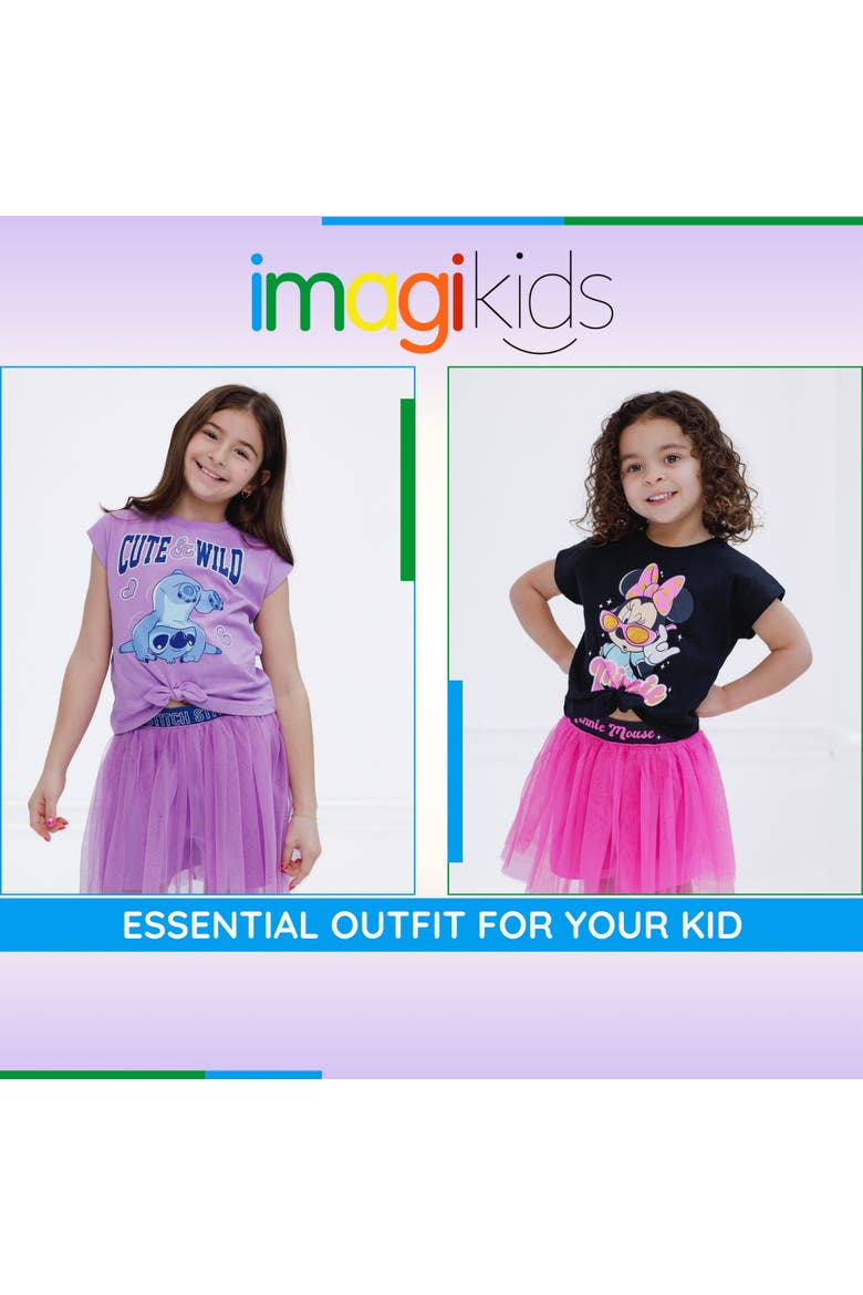 Minnie Mouse 2-Piece T-Shirt and Tutu Skort Set, Alternate, color, Fuchsia Minnie Mouse