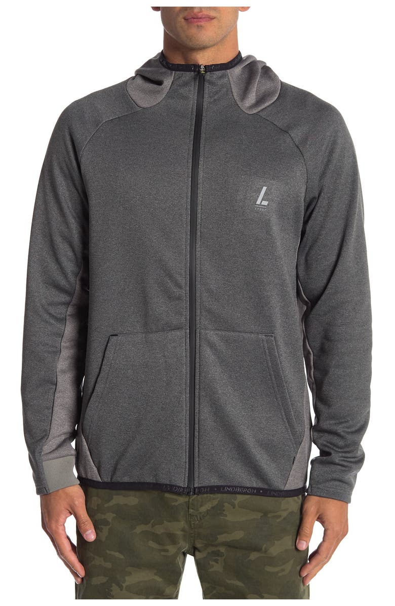 LINDBERGH Blocked Long Sleeve Hooded Jacket, Main, color, 