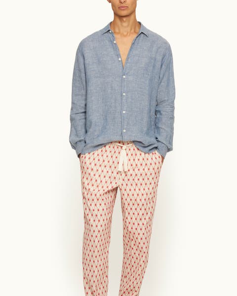 Justin Lino Classic-Fit Linen Shirt