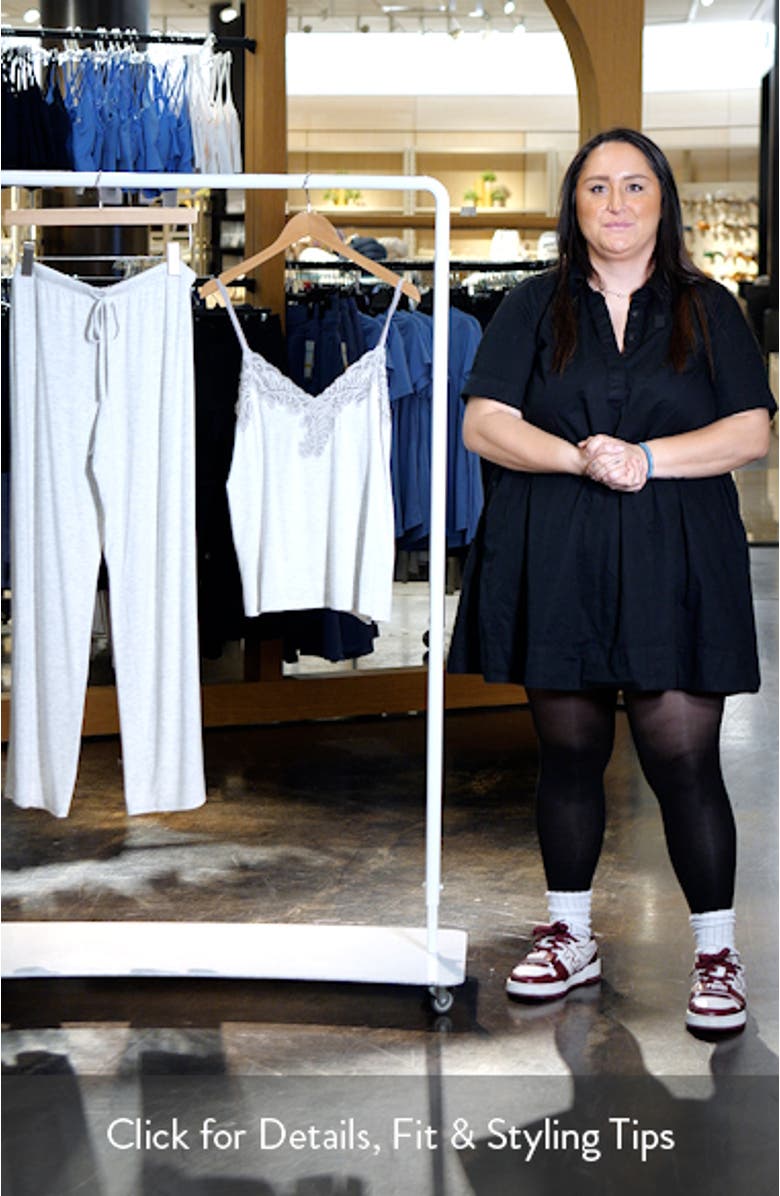 Essentials Lace Trim Jersey Pajamas, sales video thumbnail