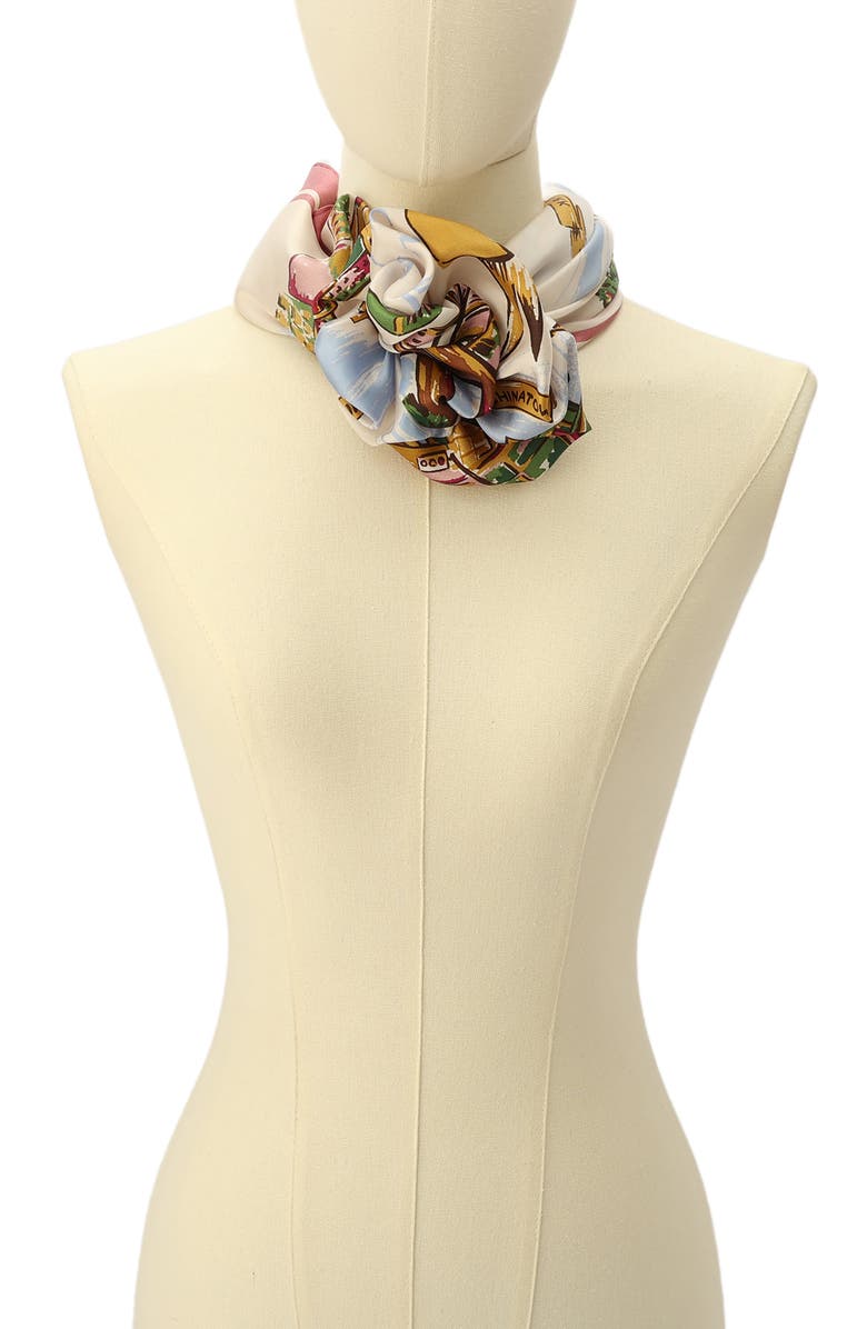 COACH New York Map Square Silk Scarf, Alternate, color, 