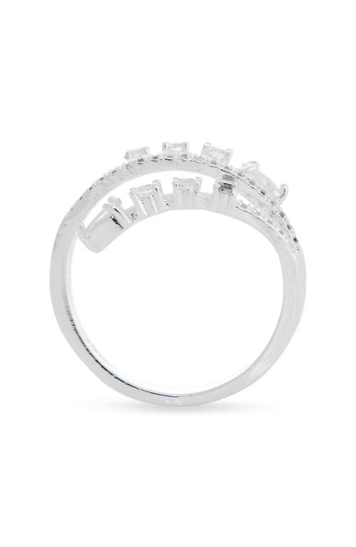 Nordstrom Rack Cz Coil Ring In Silver