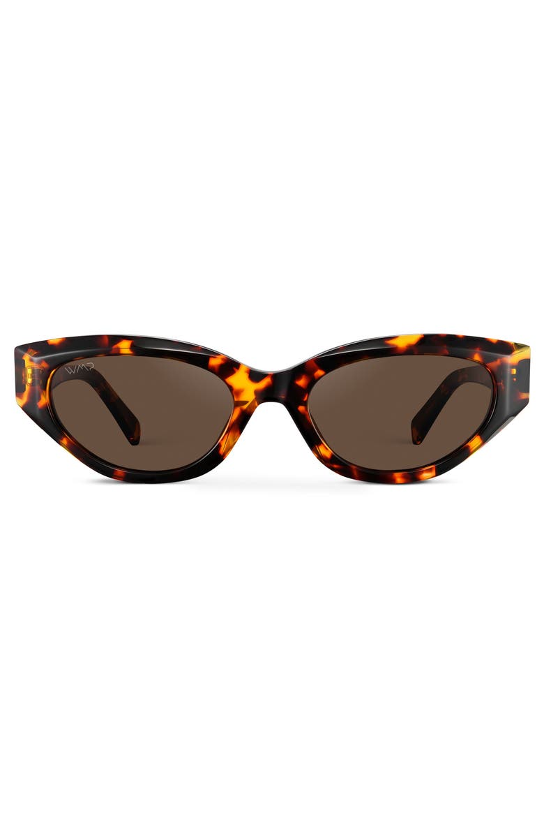 Loretta - 53mm Modern Cat-Eye Sunglasses, Main, color, Ember Tortoise
