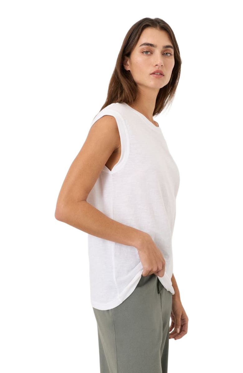 Pact Organic Cotton Featherweight Slub Relaxed Muscle Tee, Alternate, color, White