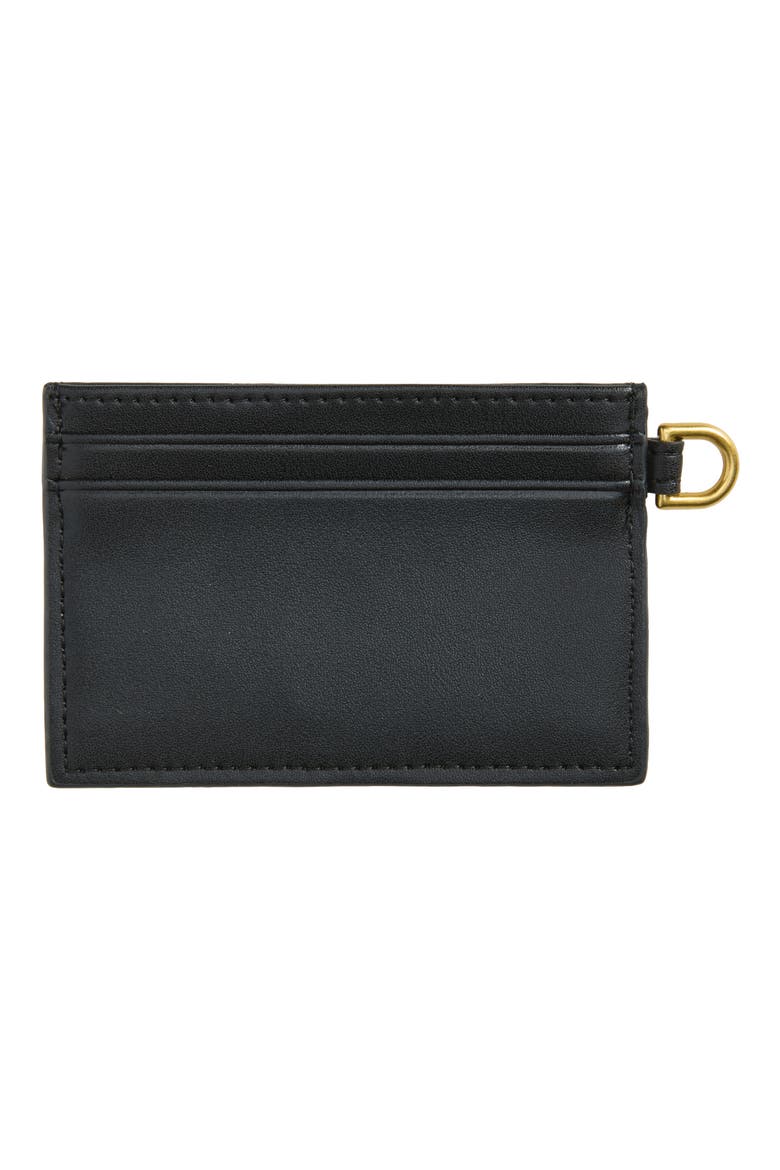 Monogram Debossed Card Case, Alternate, color, BLACK