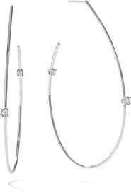 LANA 14K Gold Solo Diamond Teardrop Hoop Earrings