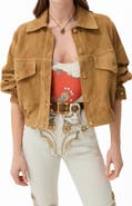 Versace Lambskin Suede Blouson Jacket