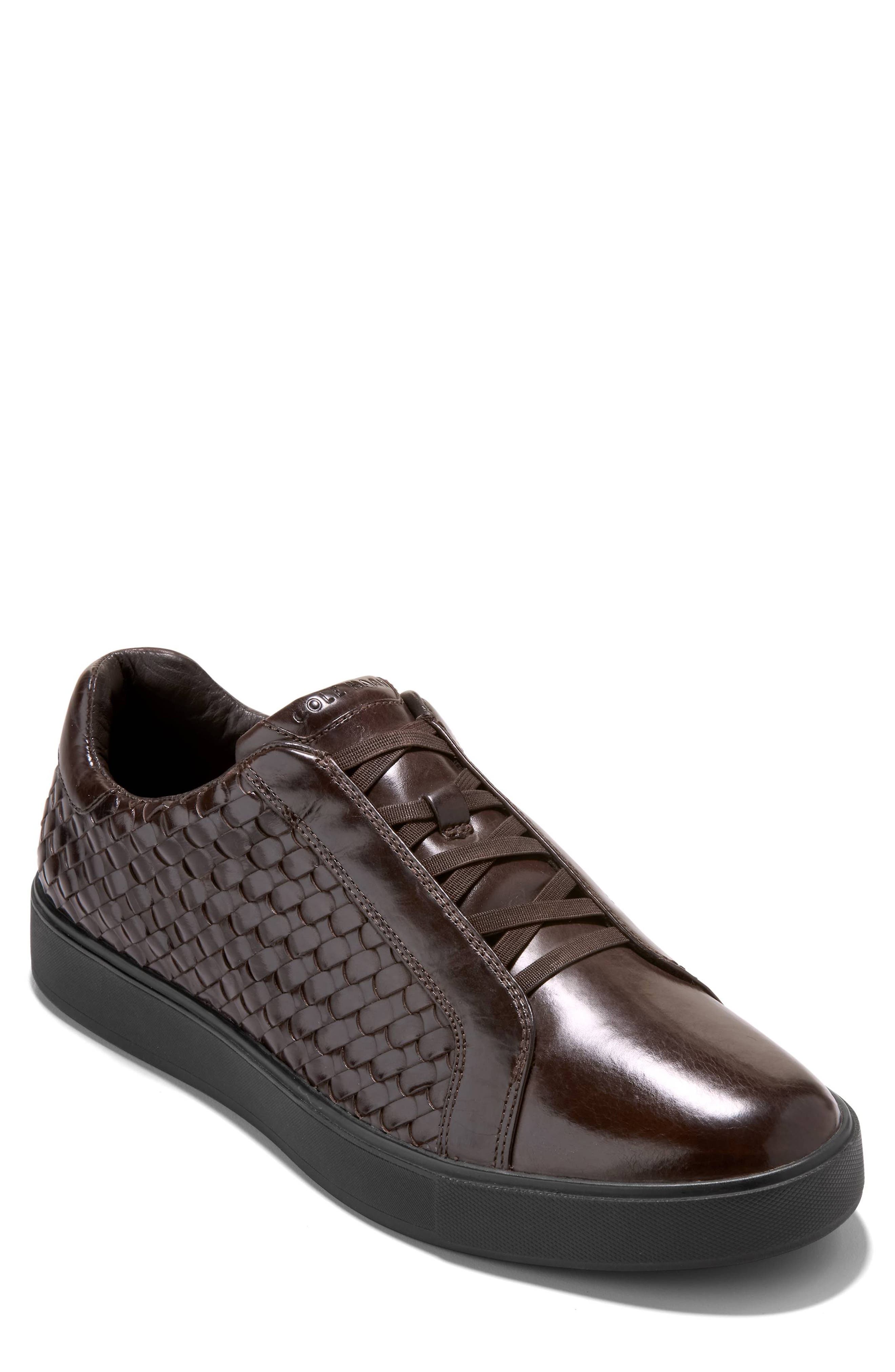GrandPr%f8 Luxe Woven Slip-On Sneaker, Main, color, DARK CHOCOLATE / BLACK