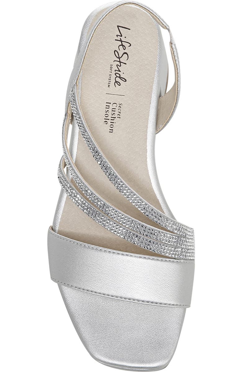 LifeStride Joy Strappy Sandal, Alternate, color, Silver