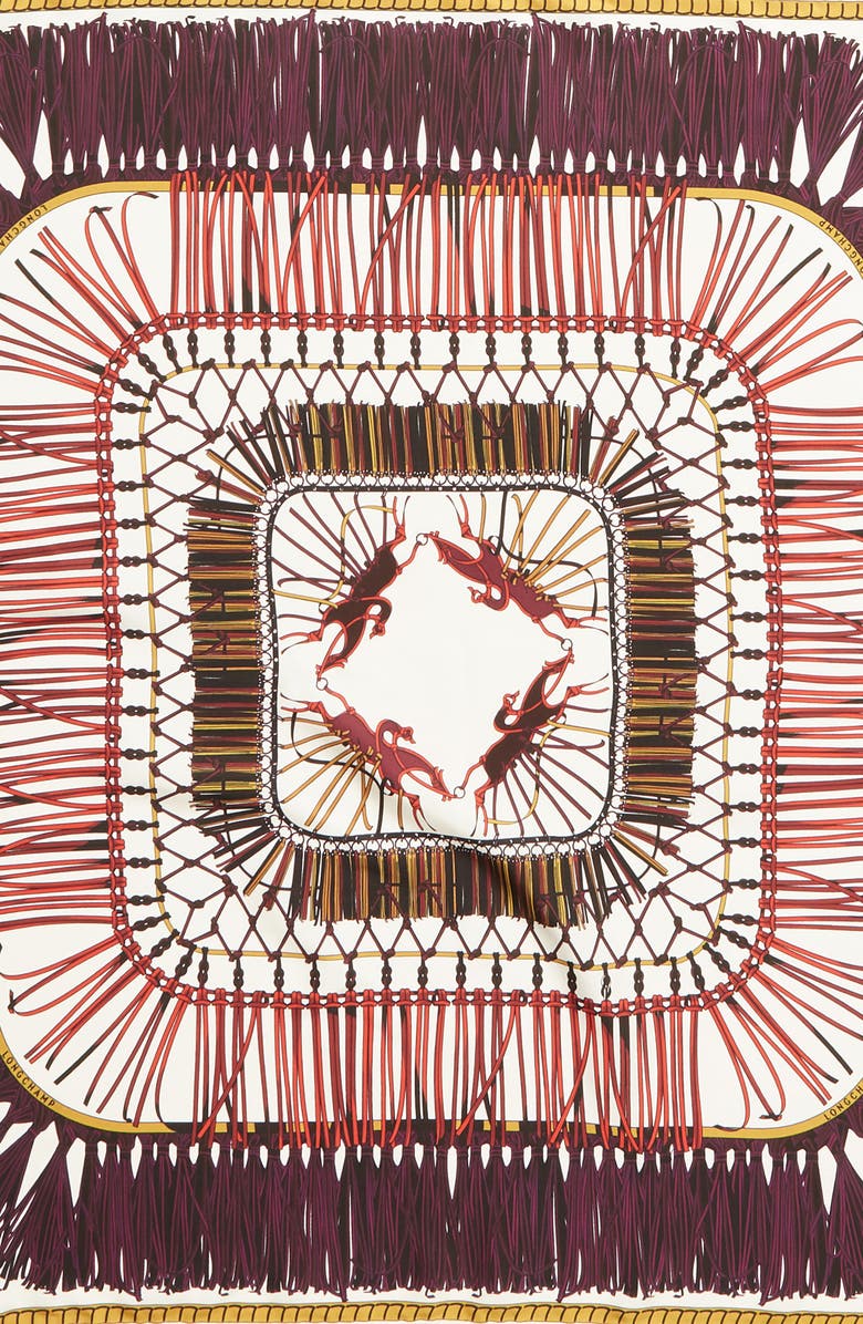 Longchamp Jeux Fran Silk Scarf, Alternate, color,