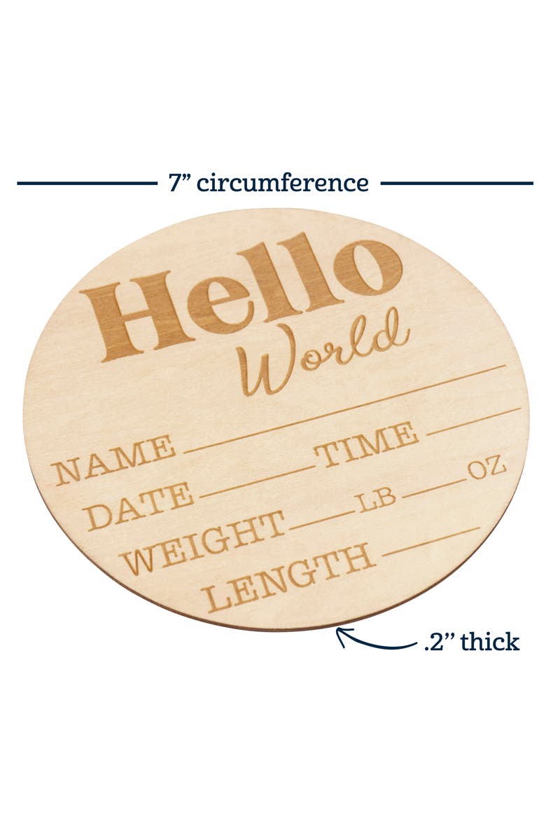 Just Born Wooden Milestone Birth Announcement Board, Alternate, color, Birth Announcement