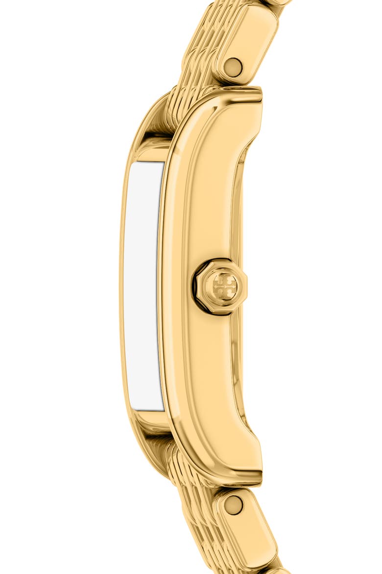 The Small Eleanor Tank Bracelet Watch, 19mm x 22mm, Alternate, color, GOLD/ NAVY