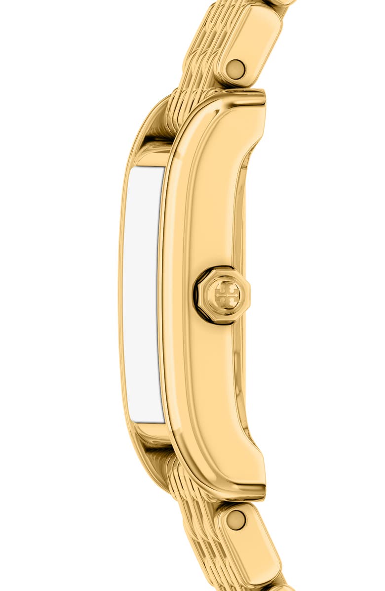Tory Burch The Small Eleanor Tank Bracelet Watch, 19mm x 22mm, Alternate, color, Gold/ Navy