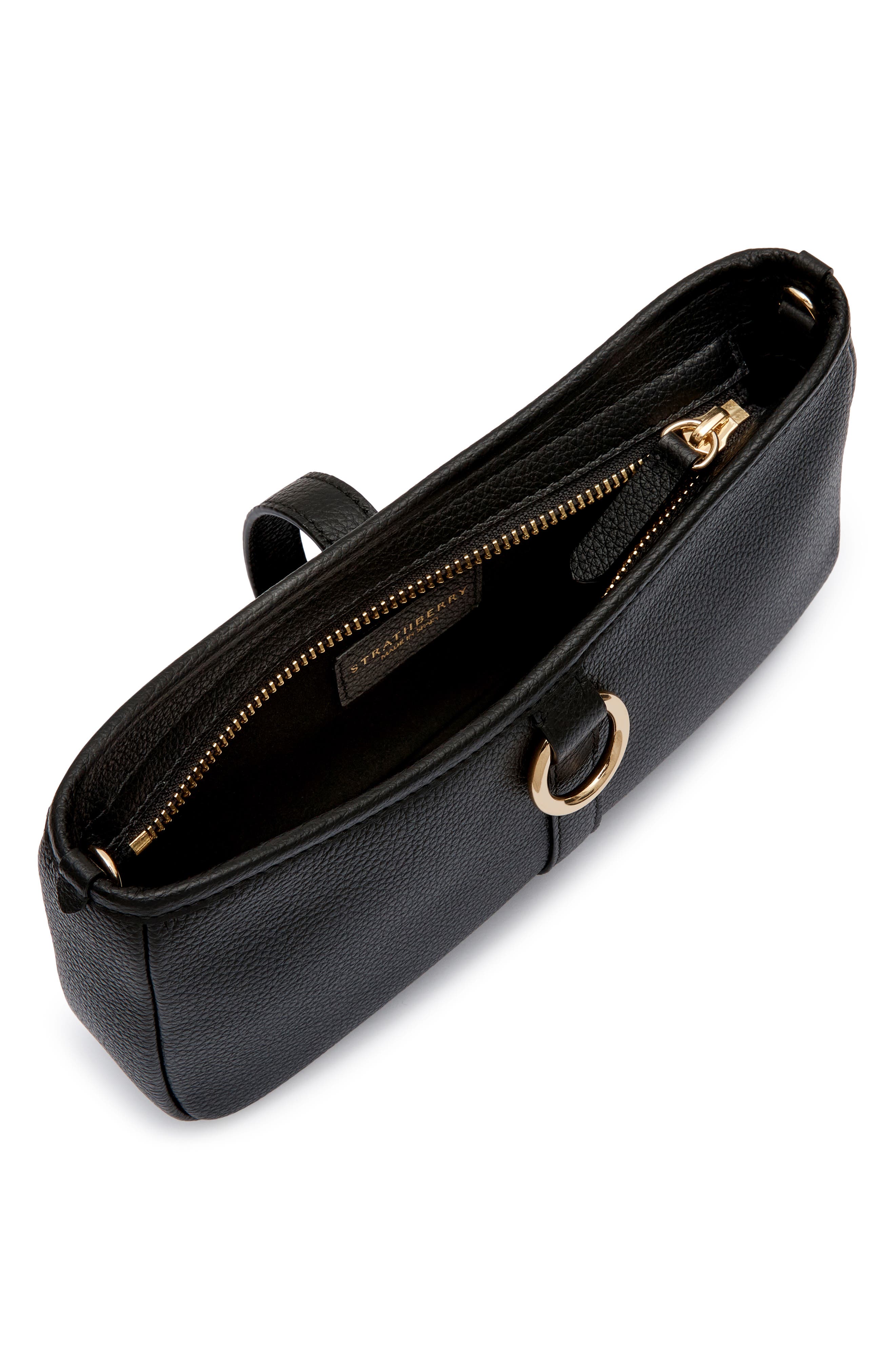 Kite Leather Wallet on a Chain, Alternate, color, BLACK