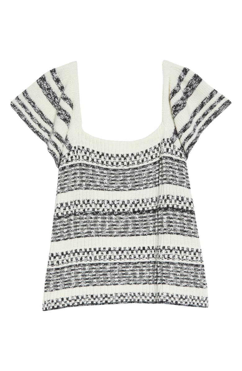 Treasure & Bond Short Sleeve Square Neck Sweater, Alternate, color, 