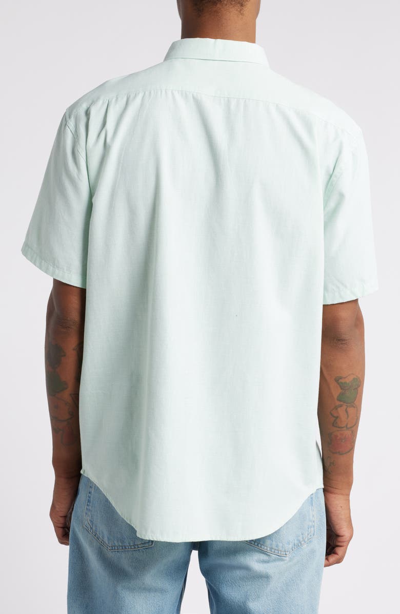 Billabong All Day Solid Short Sleeve Button-Down Shirt, Alternate, color, Bermuda