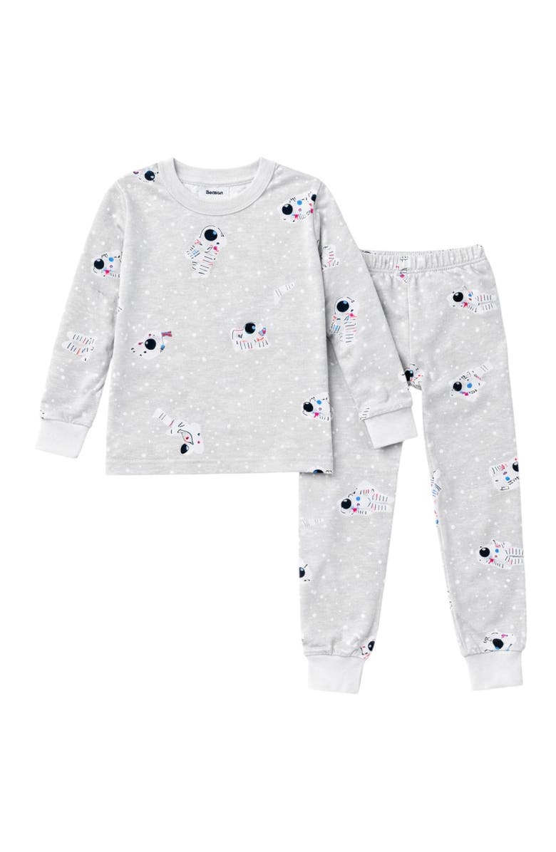 BenBen Kids Toddler Boy Long Sleeve Pajamas Set Snug Fit Soft & Stylish Cozy Comfortable Sleepwear Sets, Main, color, Grey