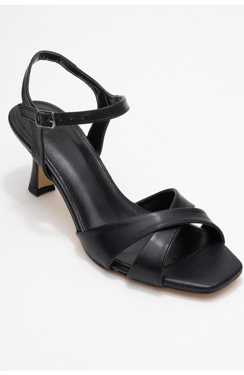 Prologue Shoes Melin Cross Strap Stiletto Sandal, Main, color, Black