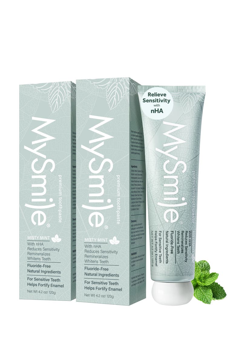 MySmile Nano-Hydroxyapatite Toothpaste for Sensitive Teeth, Main, color, Green