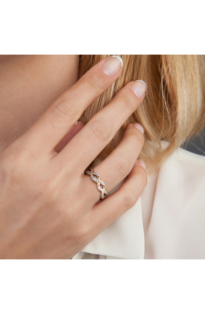 Created Forever Lab-Grown Diamond Two-Tone Eternity Band Ring - 0.16ct., Alternate, color, Silver