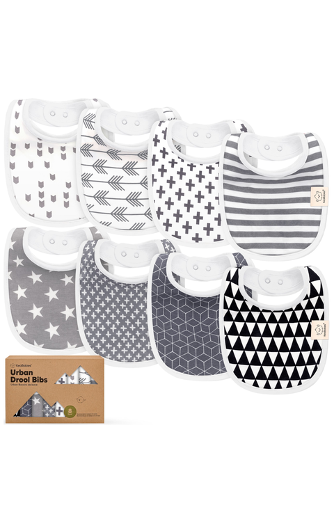 8-Pack Baby Drool Bibs