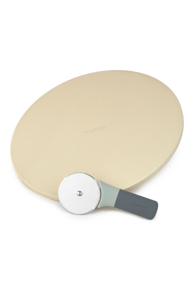 Leo 14-Inch Pizza Stone & Cutter Set, Main, color, STONE
