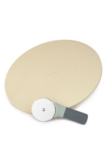 Berghoff Leo 14-inch Pizza Stone & Cutter Set In Stone