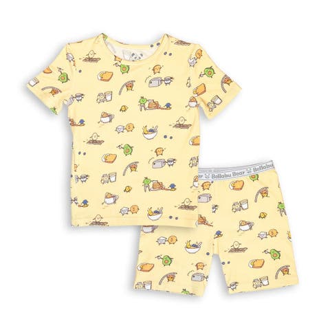 Love You Brunches Kids 2-Piece Short Sleeve & Shorts Pajama Set (Baby)