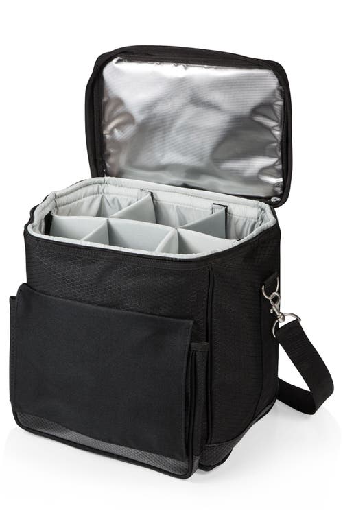 Legacy A Picnic Time Brand Legacy Cellar 6-bottle Wine Cooler With Trolley In Black