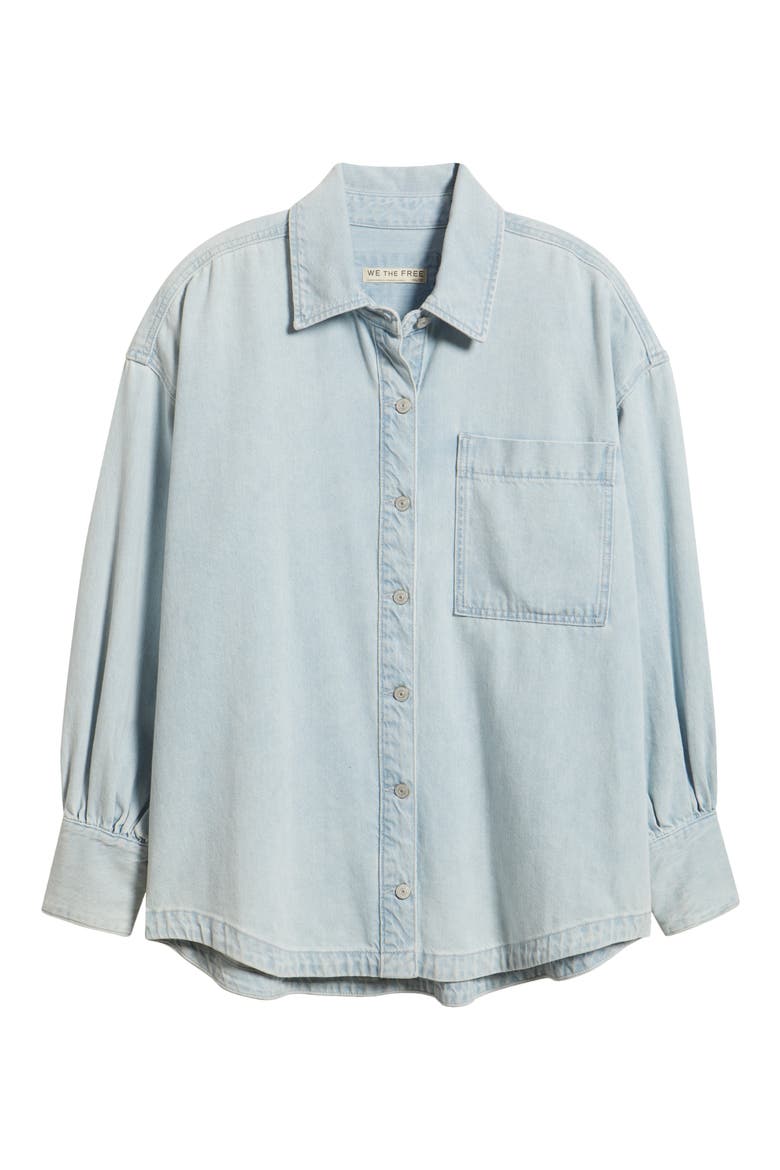 Ashley Denim Shirt, Alternate, color, CLASSIC BLUE WASH