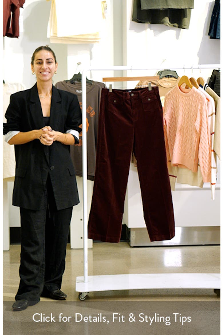 Leenah Patch Pocket Ankle Wide Leg Corduroy Pants video