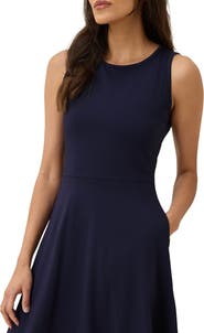 Pact Organic Cotton Fit & Flare Keyhole Back Dress