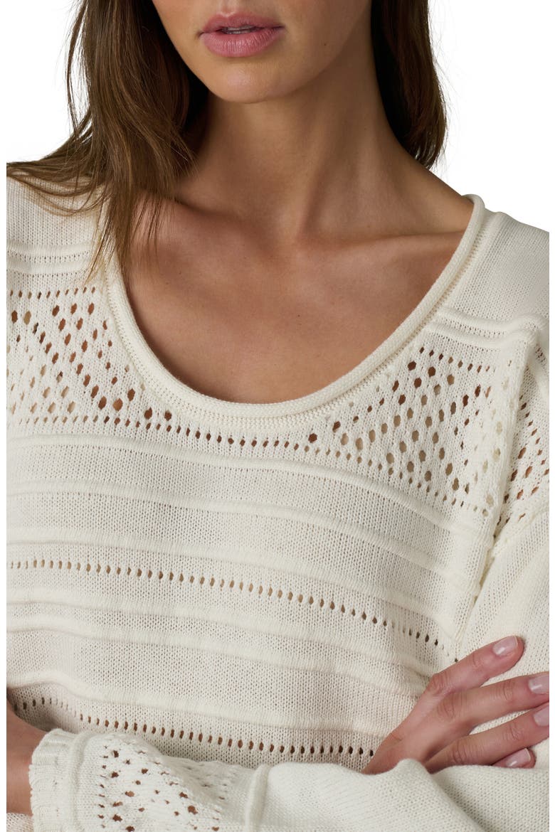 The Lola Open Stitch Sweater, Alternate, color, ECRU